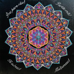 Tablou Ho’Oponopono - Mandala Terapiei iertării, iubirii și a recunoștintei