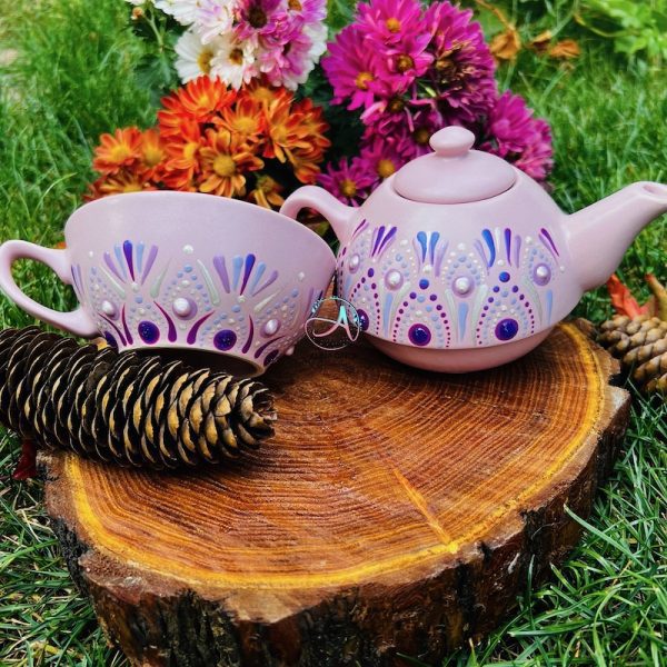 AD Dots set ceai ceramica
